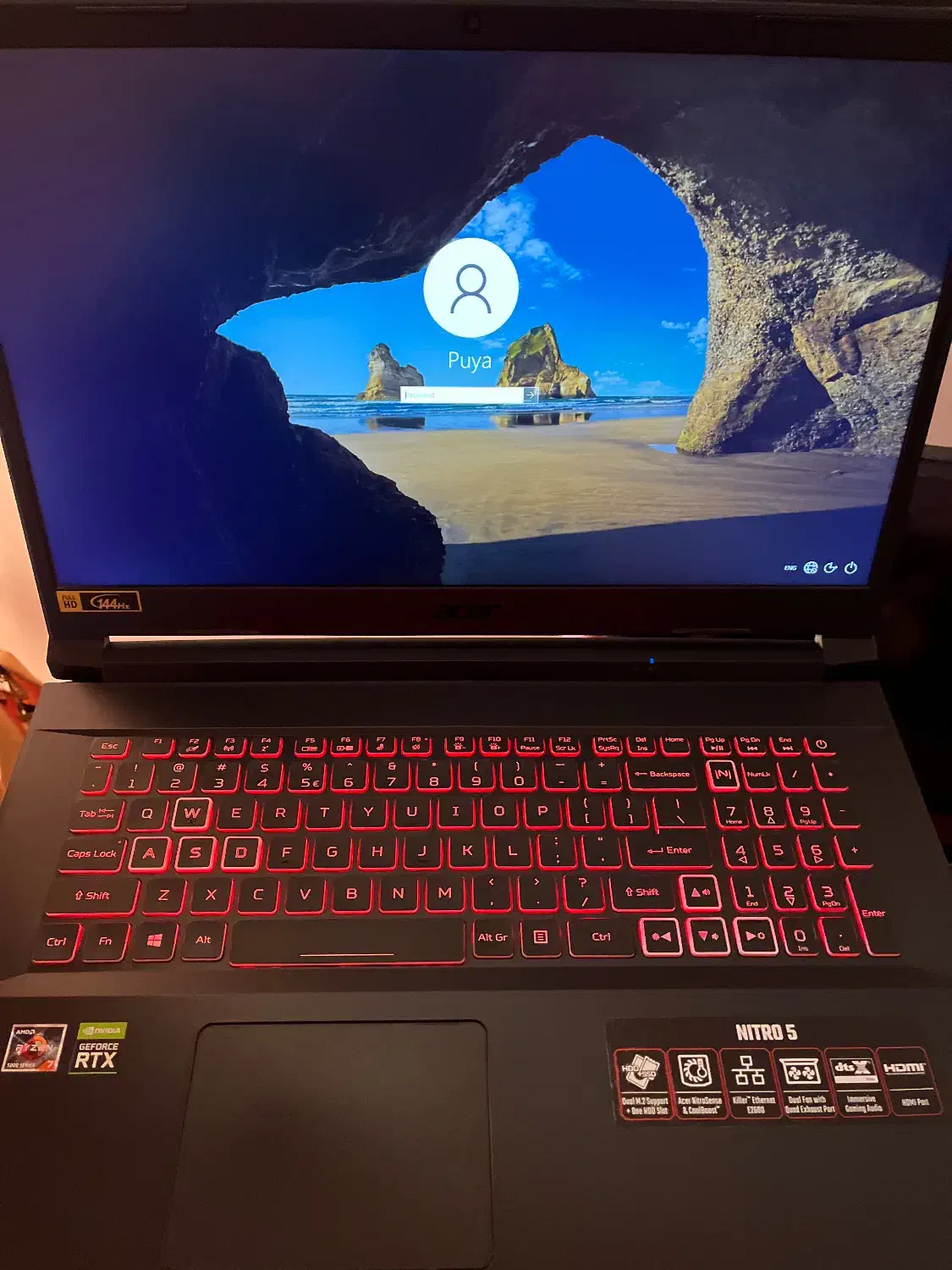 لپتاپ گیمینگ Acer Nitro 5 Ryzen 7 RTX 3060|رایانه همراه|کرج, شهرک سپهر|دیوار
