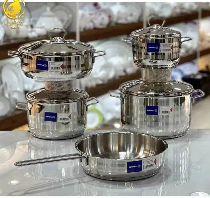 سرویس قابلمه استیل کف چدن کرکماز کیفیت درجه یک|ظروف پخت‌وپز|کرمانشاه, |دیوار