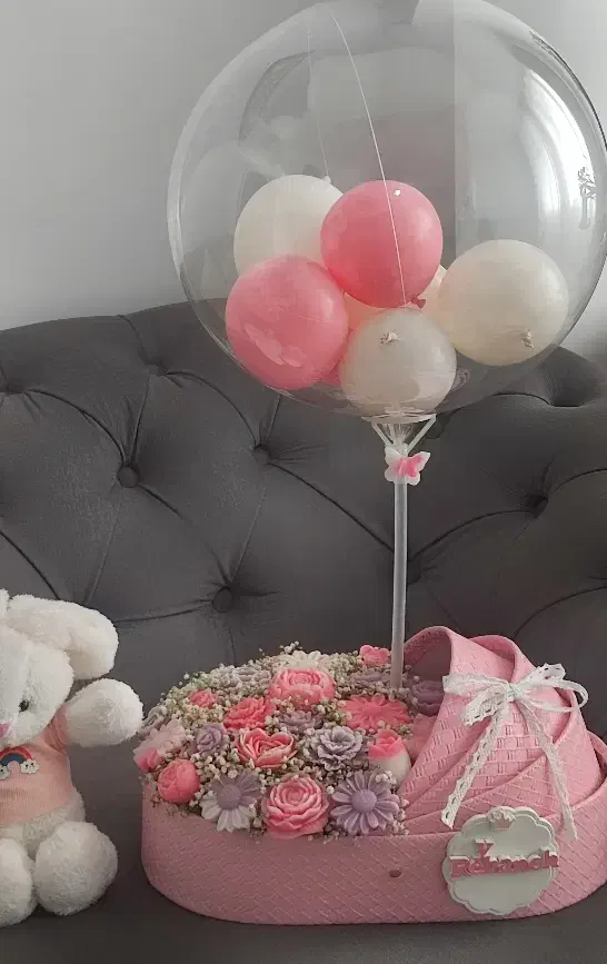 گهواره باکس نوزادی باشمع|گل مصنوعی|کرمانشاه, |دیوار