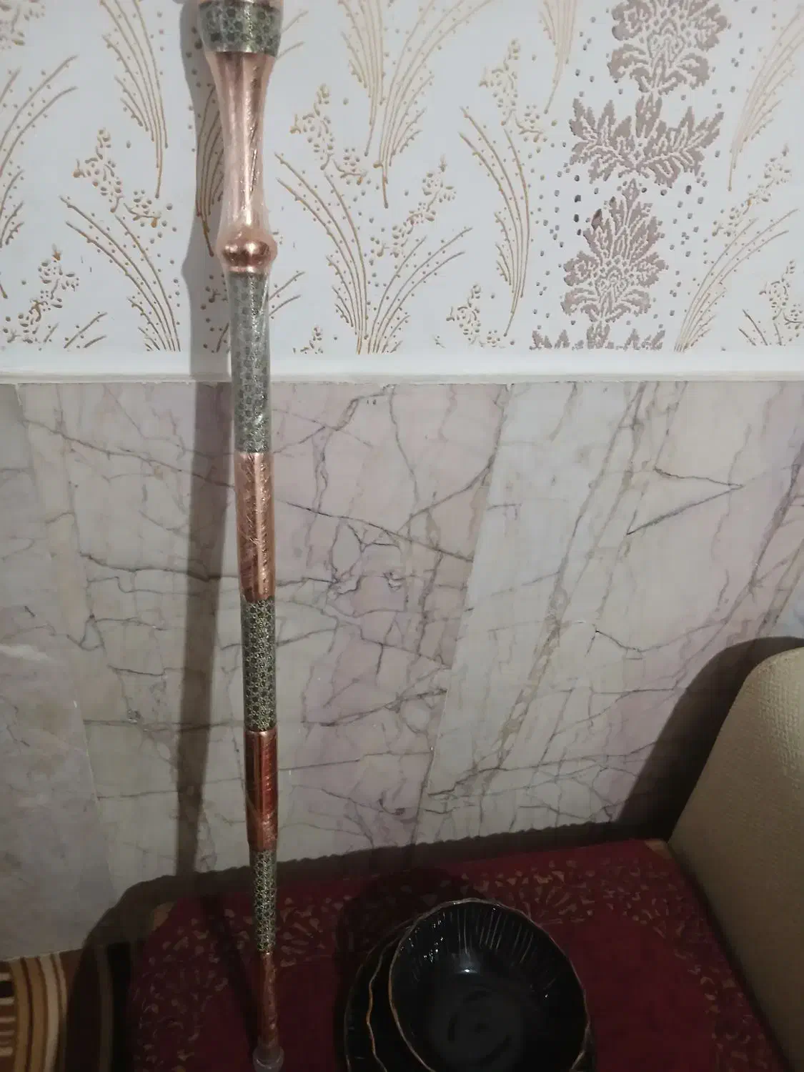 عصای خاتم کاری|کلکسیون اشیاء عتیقه|بجنورد, |دیوار