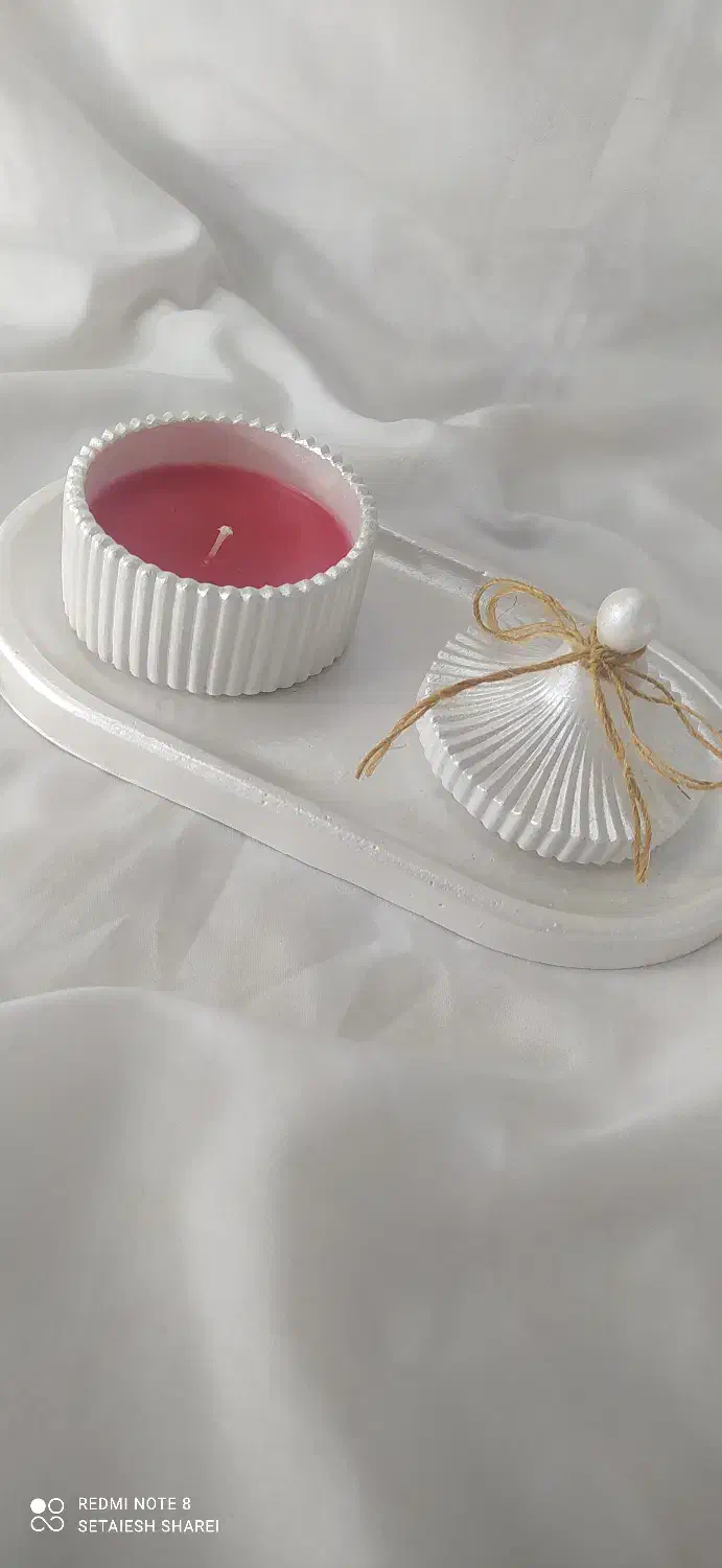 ترکیب شمع و سنگ مصنوعی|صنایع دستی و سایر لوازم تزئینی|درگز, |دیوار