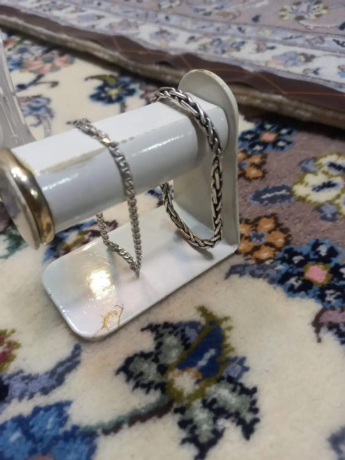 فروش تعدادی زنجیر و دستبند نقره ساچمه و شمش|جواهرات|کرمانشاه, |دیوار