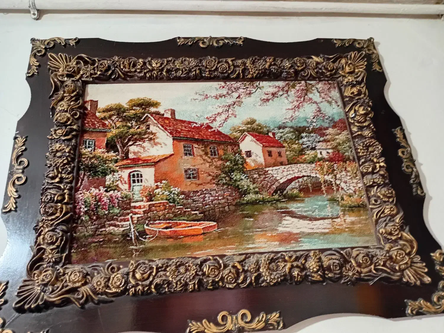 تابلوفرش جنس چوب اصل گردو|تابلو فرش|چهارباغ, |دیوار