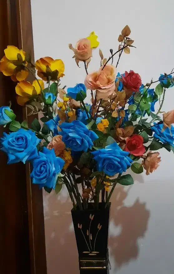 گل رز آبی|گل مصنوعی|بروجرد, |دیوار