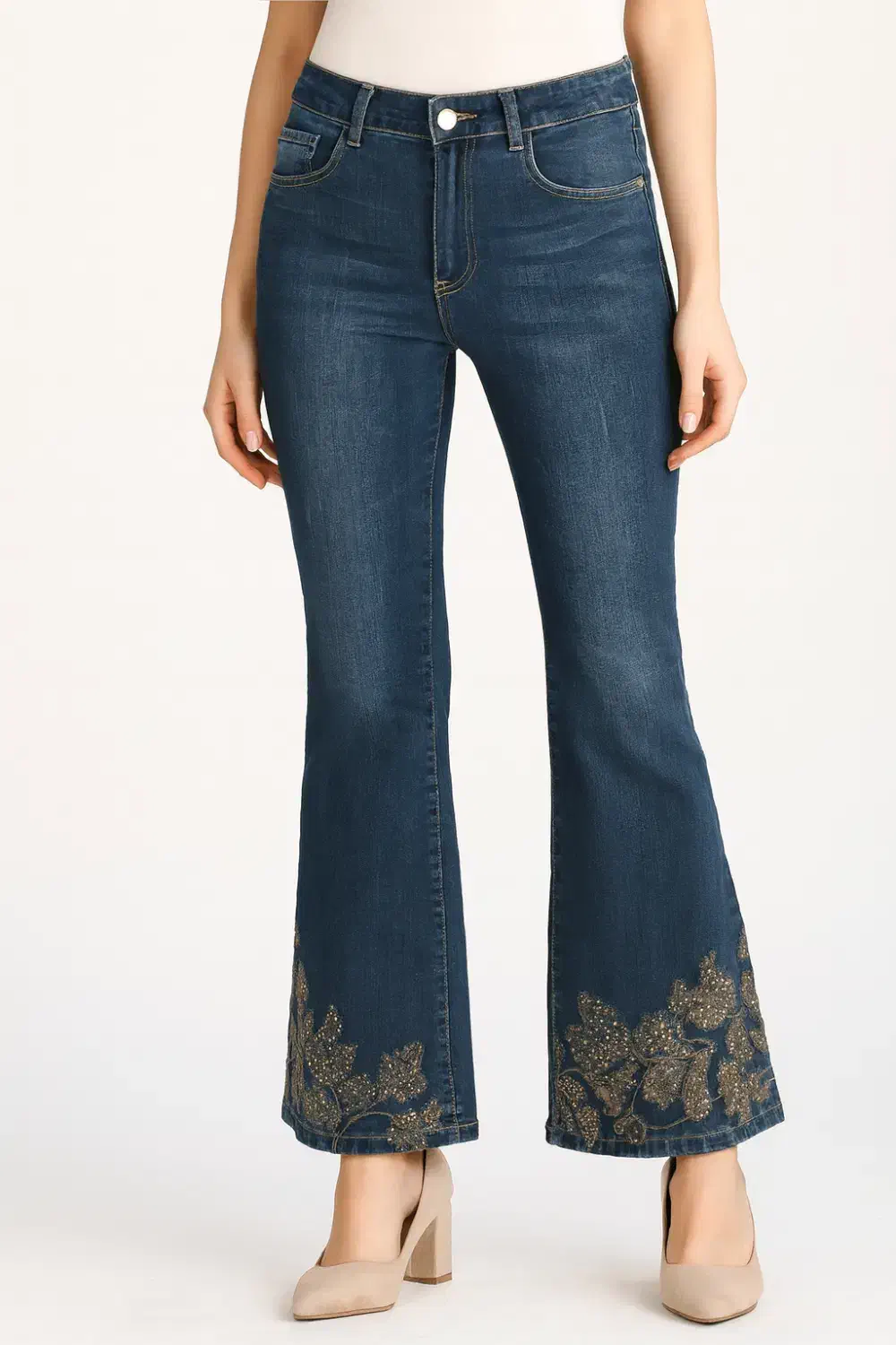 شلوار لی نگین دوزی شده وارداتی|لباس|یزد, |دیوار