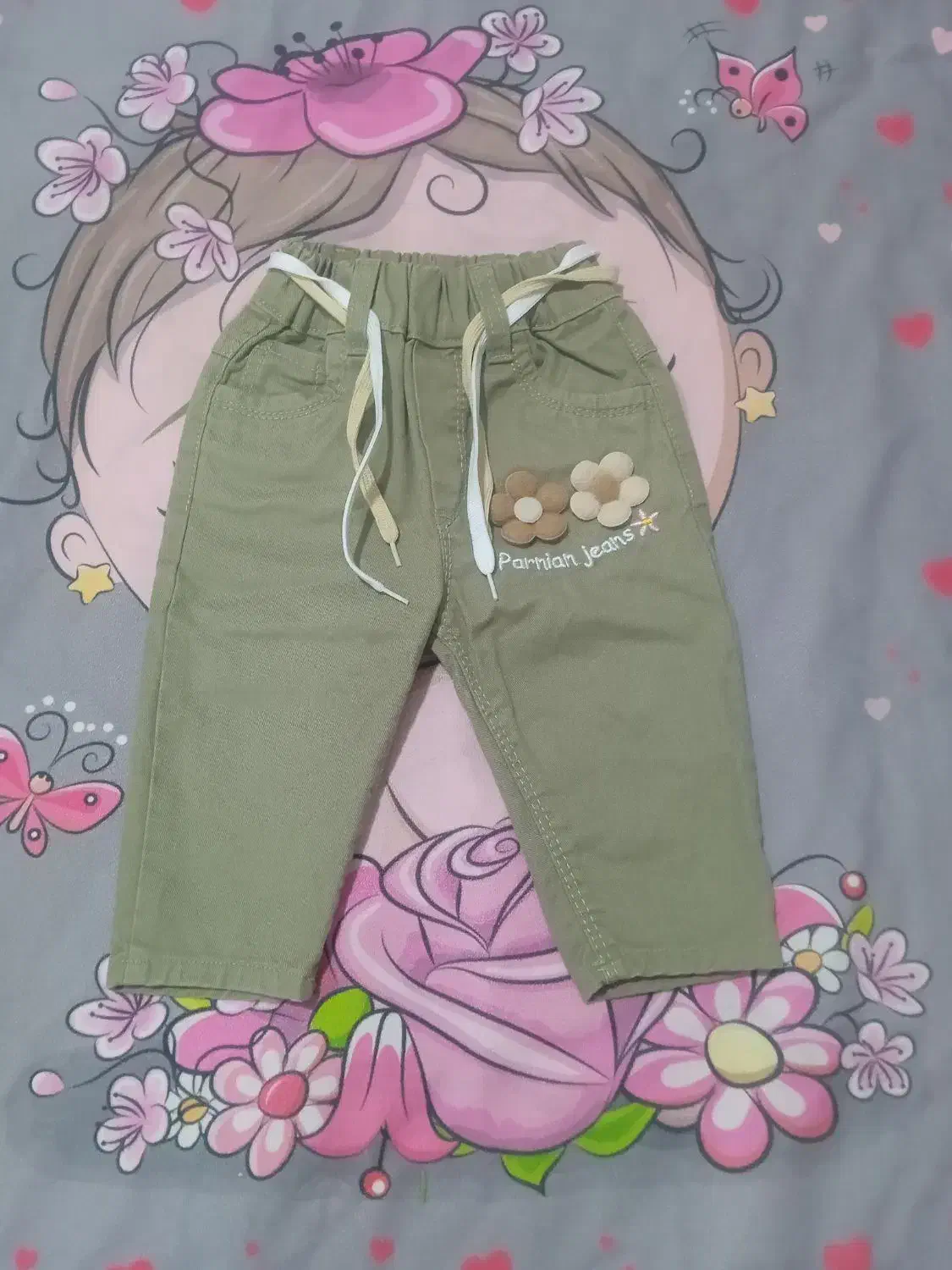 شلوار کتان نونودخترانه|کفش و لباس بچه|نورآباد, |دیوار