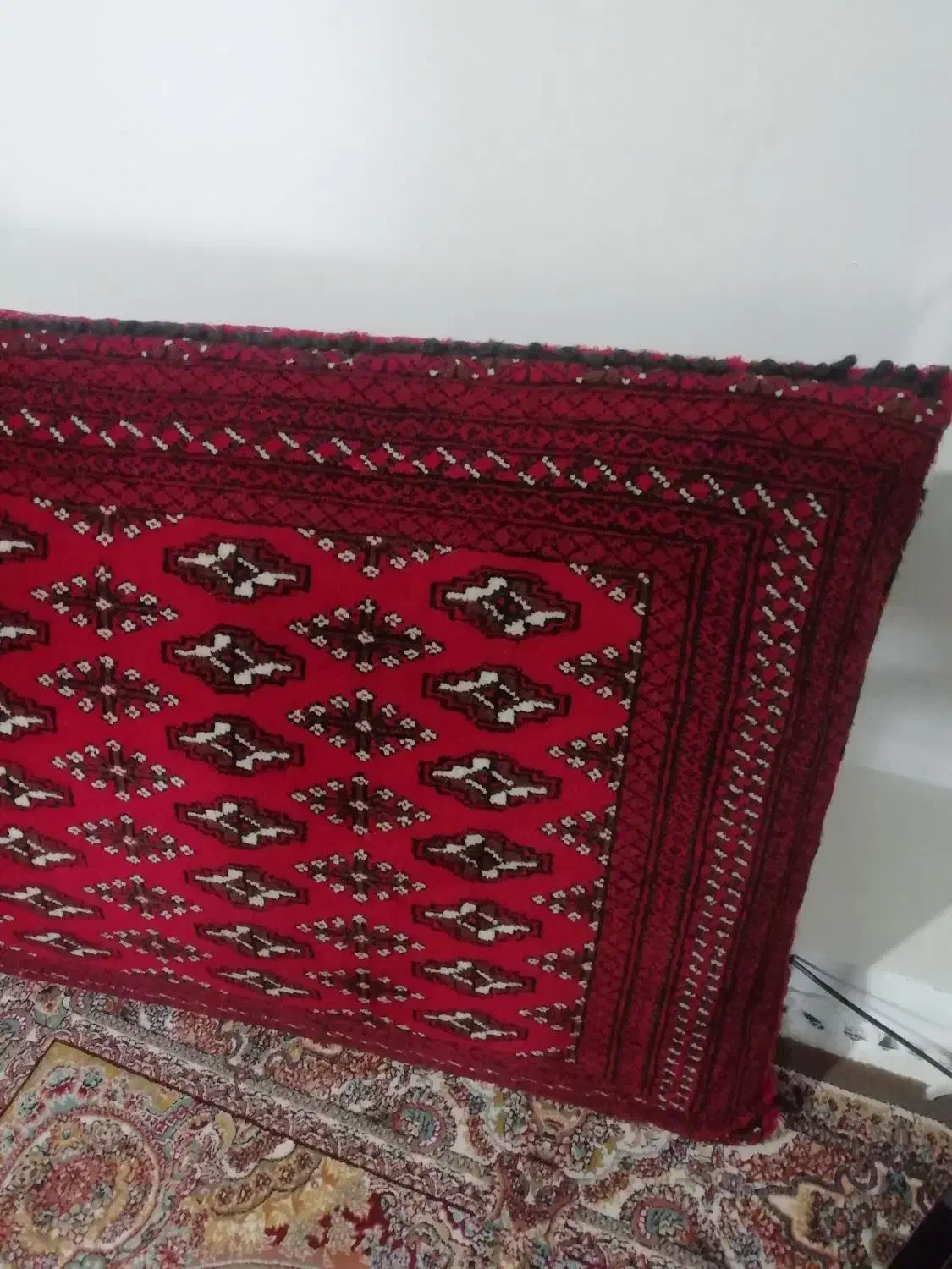 پشتی دستباف ترکمن|پشتی|کرمانشاه, |دیوار