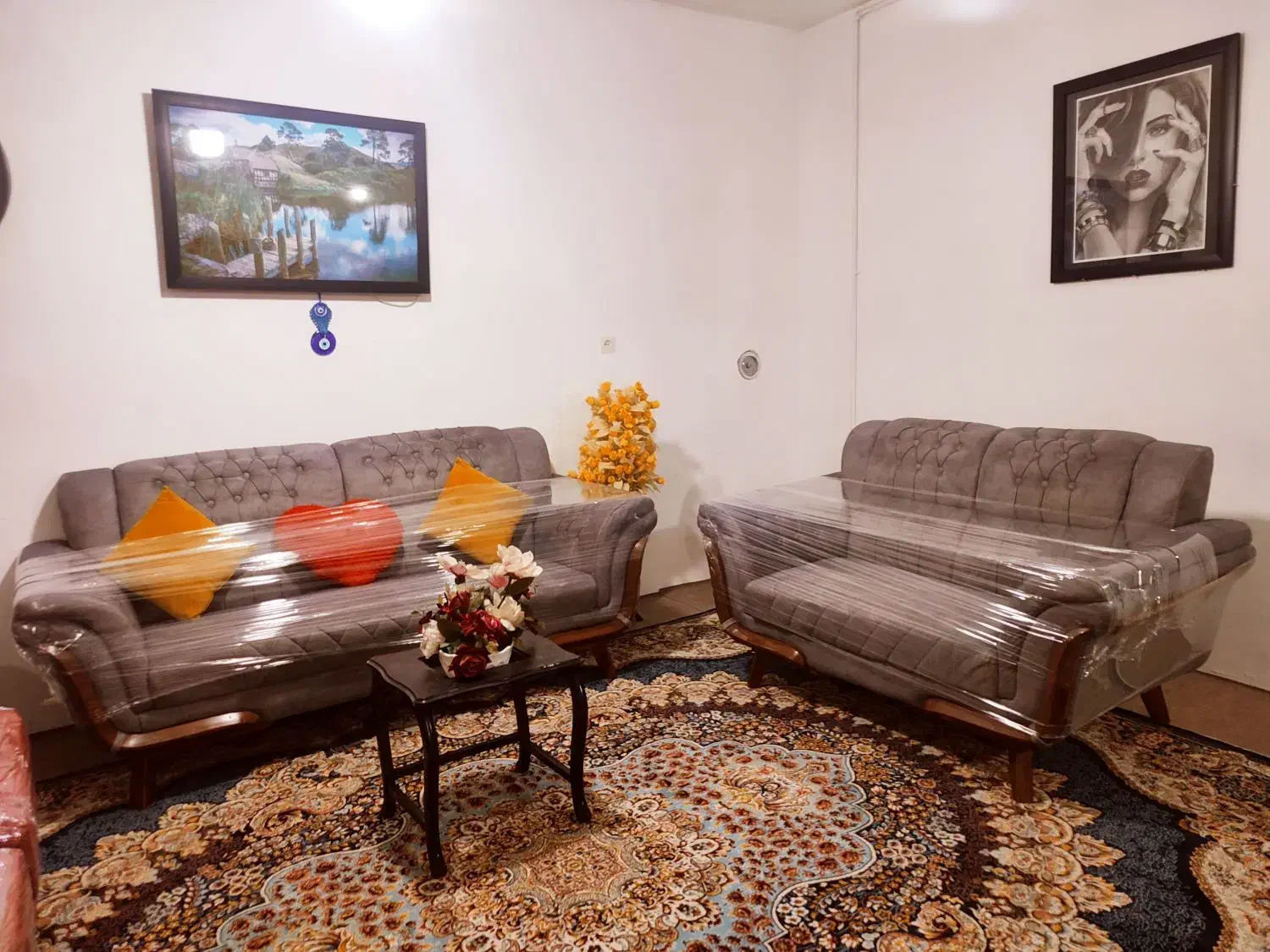 مبل چستر شیک،خوشرنگ (درحدنو)مناسب جهیزیه|مبلمان خانگی و میز عسلی|خرم‌آباد, |دیوار