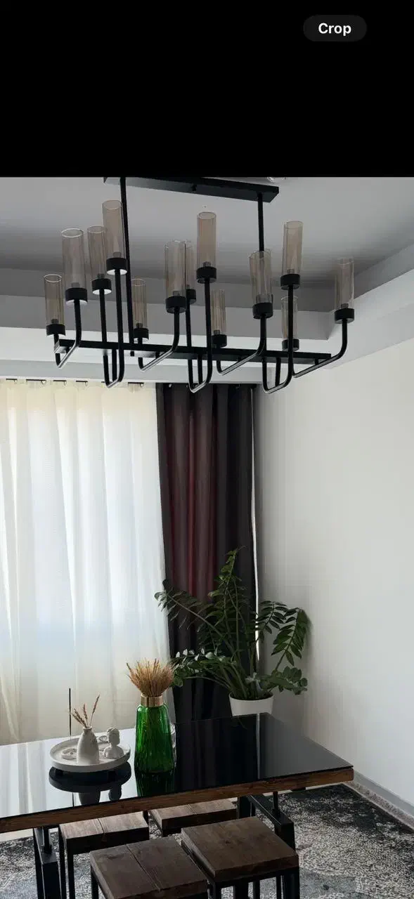 لوستر ۱۶ شعله مشکی|لوستر و چراغ آویز|تهران, بروجردی|دیوار