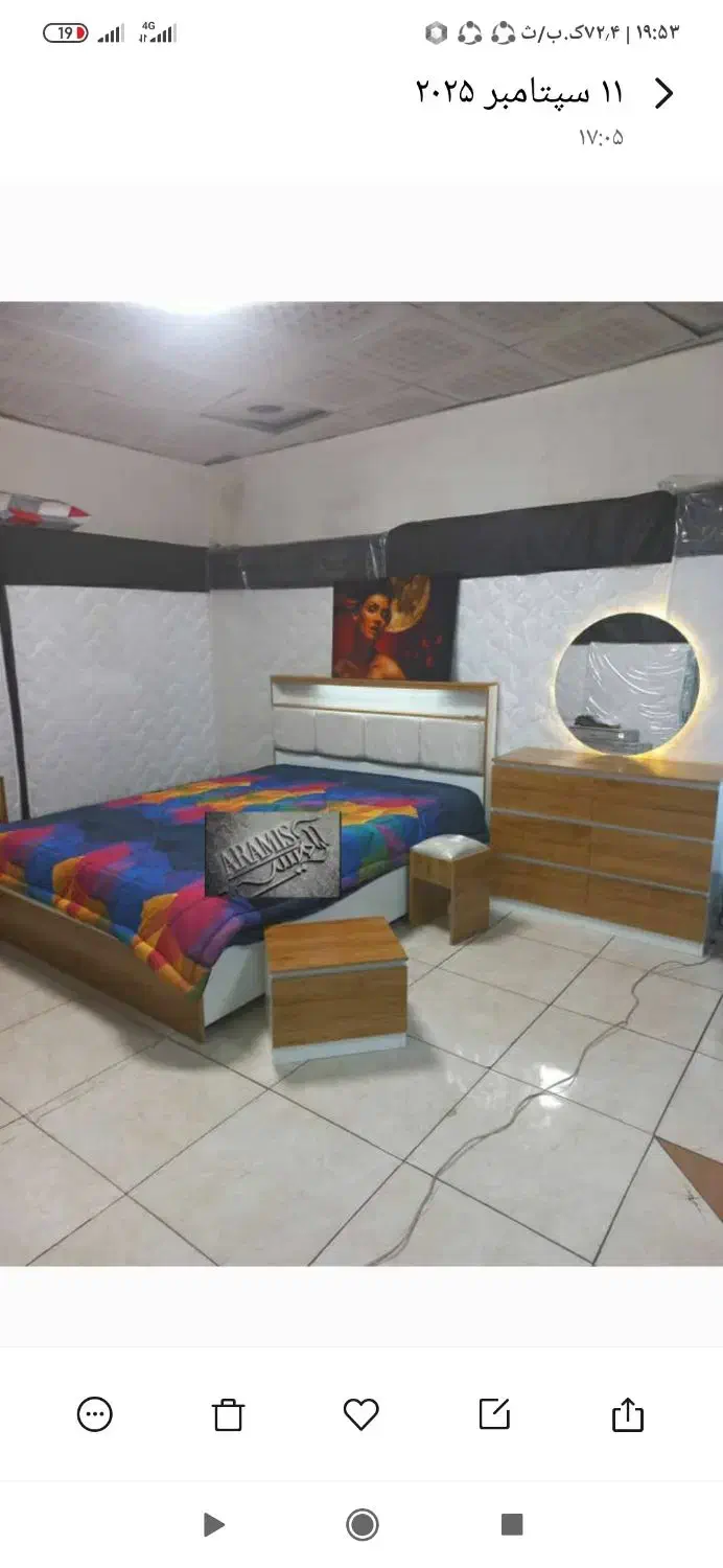 سرویس خواب رینو|تخت و سرویس خواب|مشکین‌دشت, |دیوار