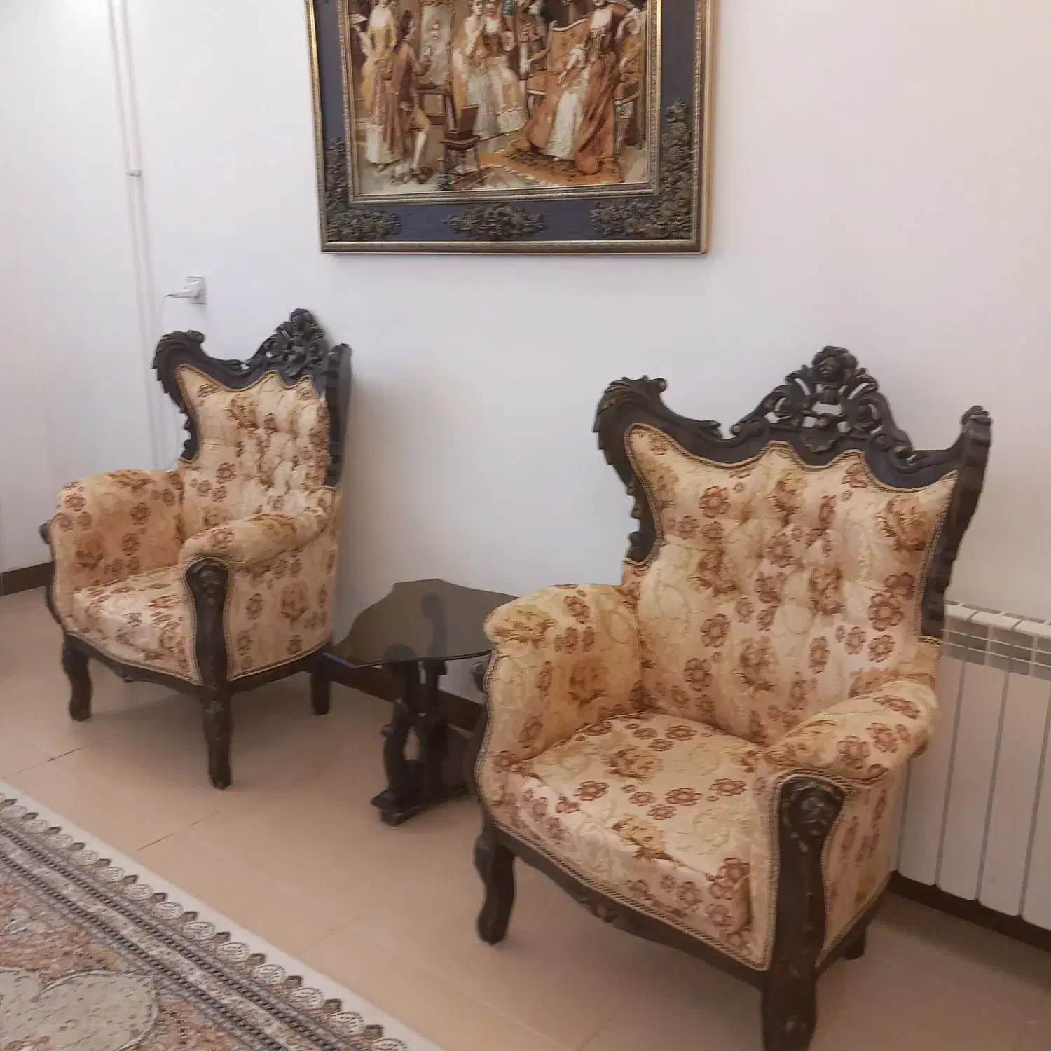 مبلمان ۹نفره سلطنتی همراه با میز غذاخوری|مبلمان خانگی و میز عسلی|قروه, |دیوار