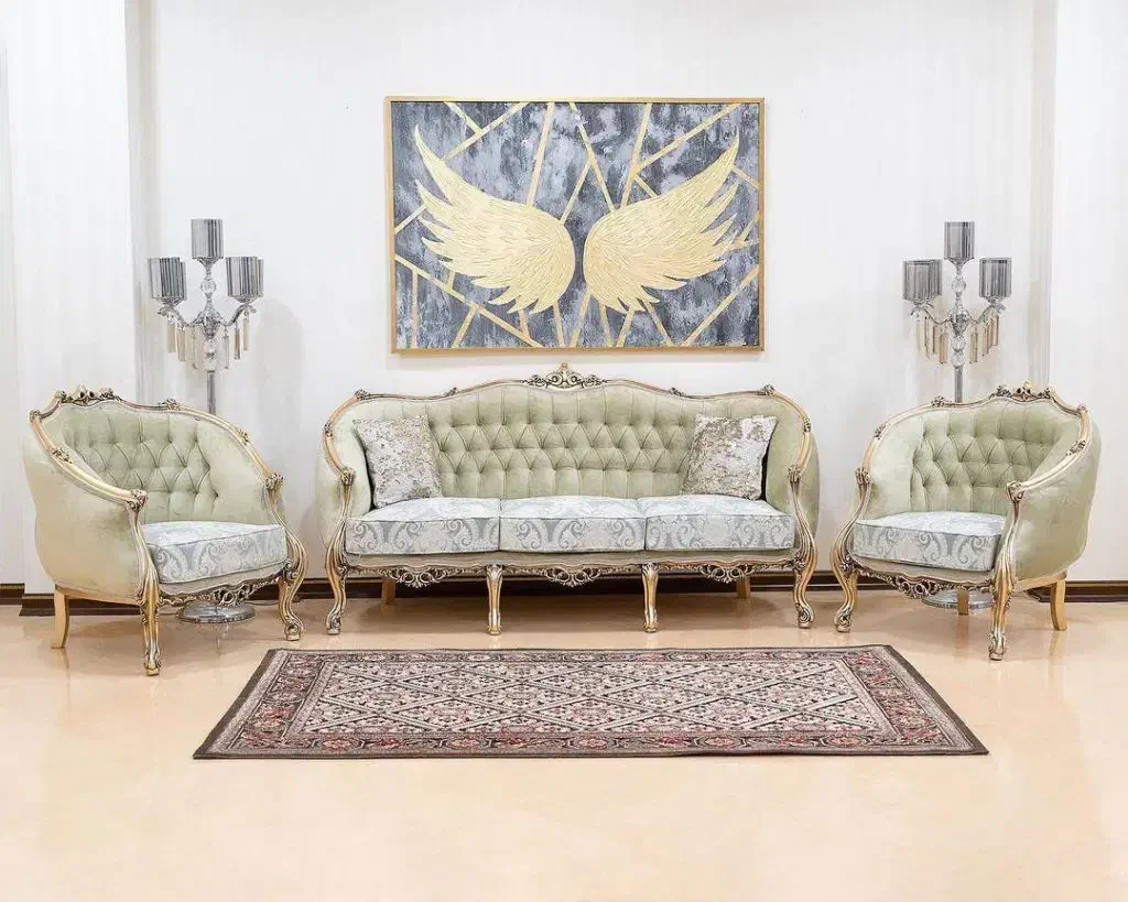 مبل سلطنتی تمام چوب|مبلمان خانگی و میز عسلی|اصفهان, عطار نیشابوری|دیوار