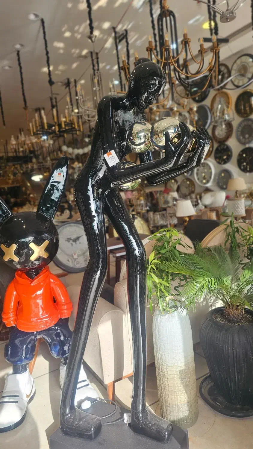 مجسمه آباژور کنارسالنی فایبر گلاس رنگ خودرو|چراغ خواب و آباژور|مشهد, توس (بلوار توس)|دیوار