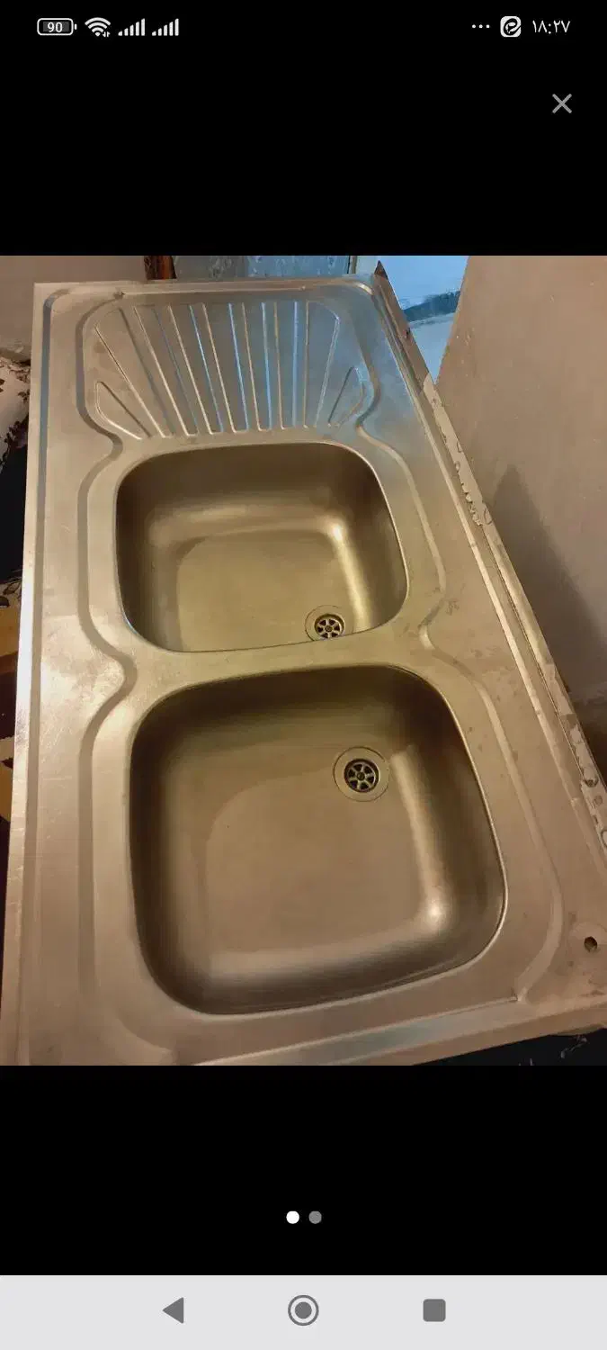 سینگ ظرفشویی در حد نو|آب‌چکان و نظم‌دهنده ظروف|آبدانان, |دیوار