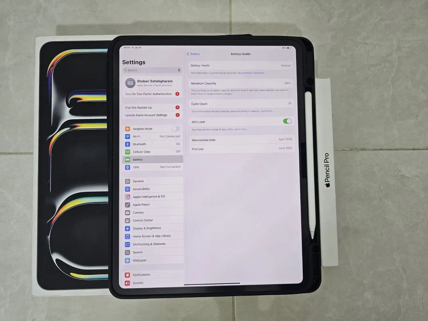 آیپد 13 اینچ 2024/ 256 گیگ/  PenPRO / M4 esim+wifi|تبلت|تهران, ابوذر|دیوار