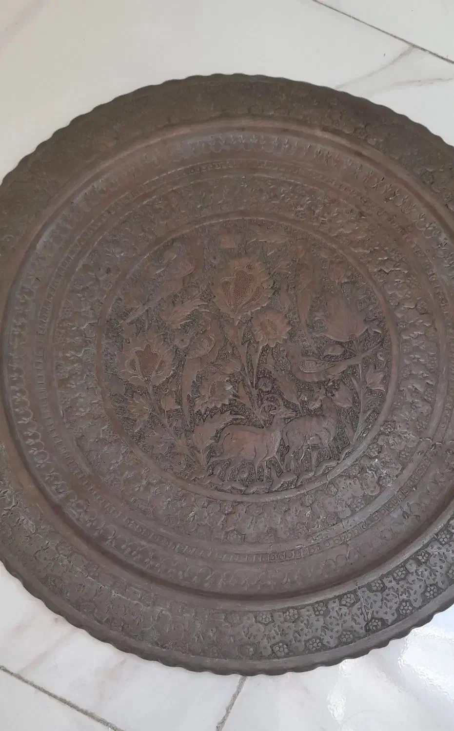 سینی مسی|کلکسیون اشیاء عتیقه|بروجرد, |دیوار