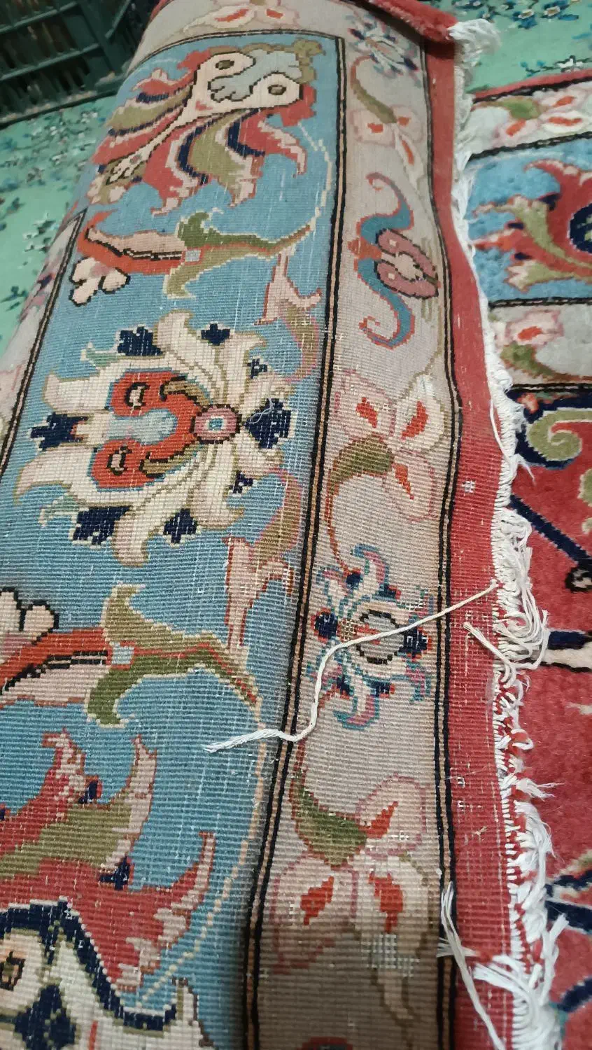 فرش قدیمی افشان آنتیک ۶متری با پرز عالی|فرش|اردبیل, |دیوار