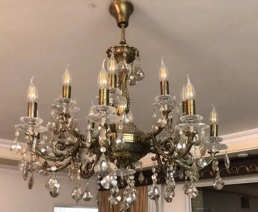 لوستربرنز ۱۶ شاخه|لوستر و چراغ آویز|اصفهان, طامه|دیوار