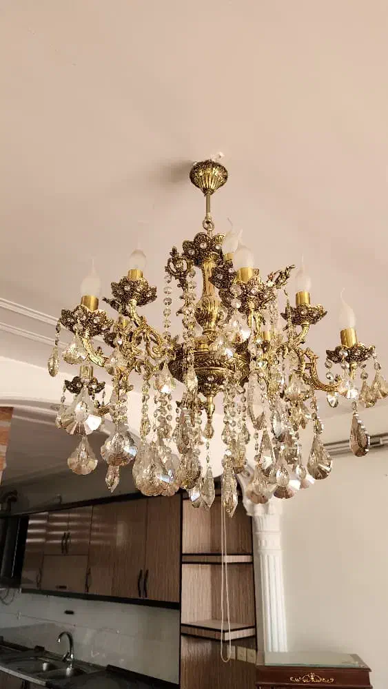 لوستر برنج|لوستر و چراغ آویز|خمینی‌شهر, |دیوار