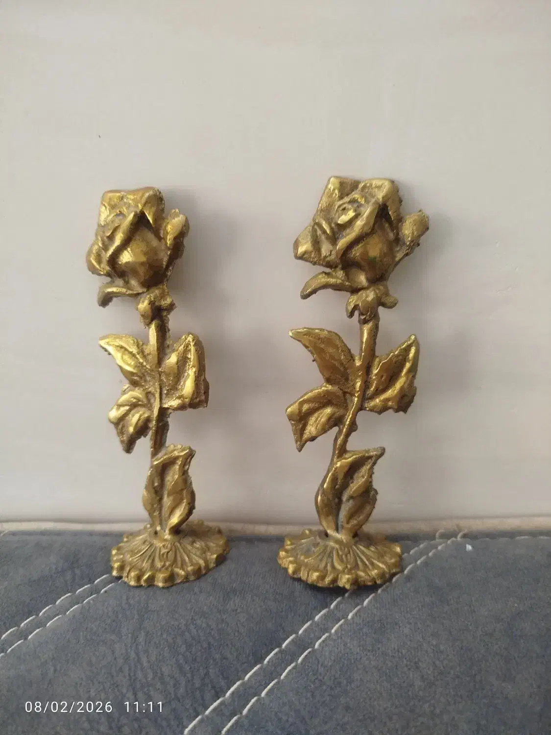 دوتا گل برنز|مجسمه، تندیس، ماکت|ملایر, |دیوار