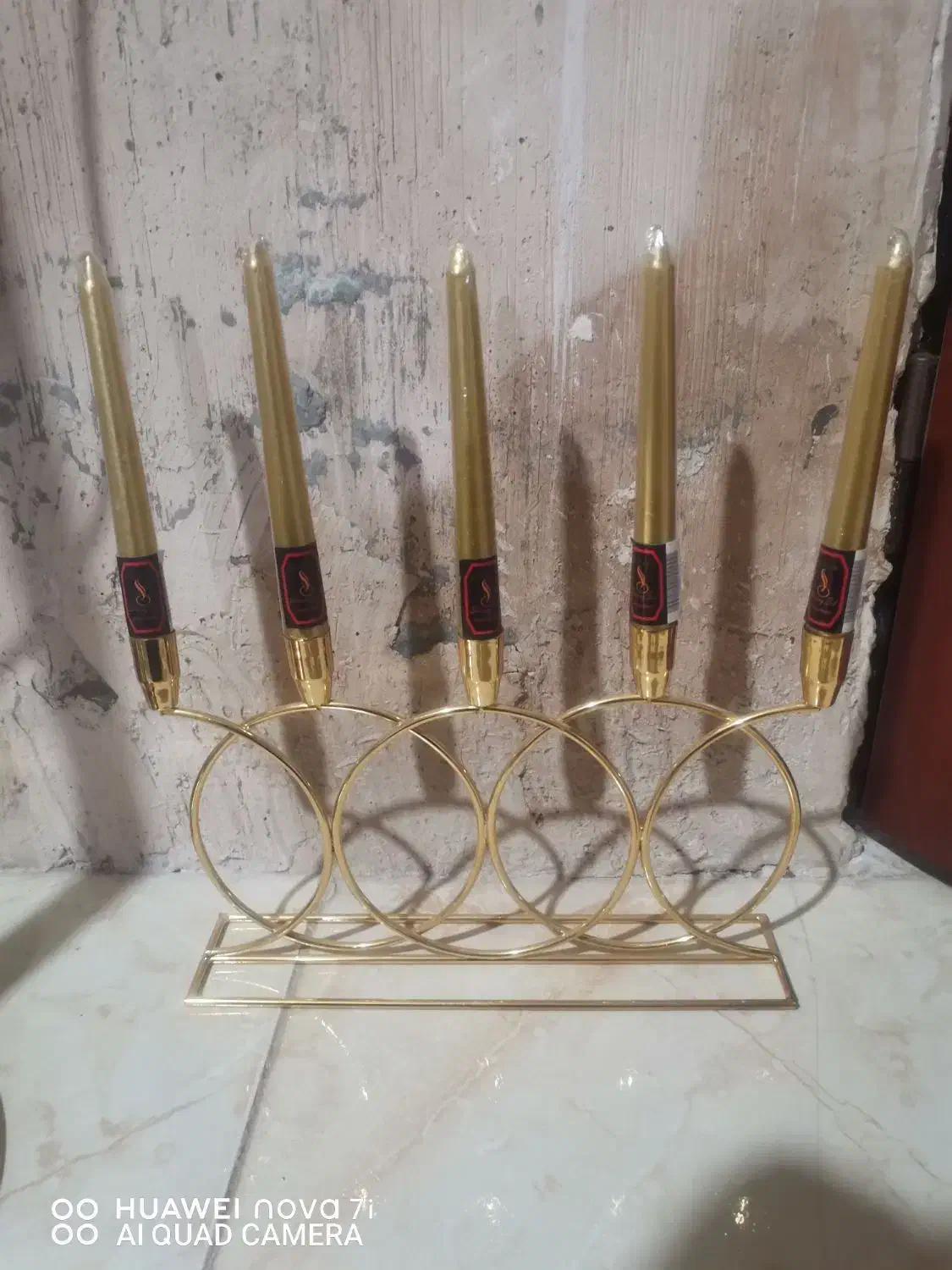 شمعدان طلایی|لوستر و چراغ آویز|کرمانشاه, |دیوار