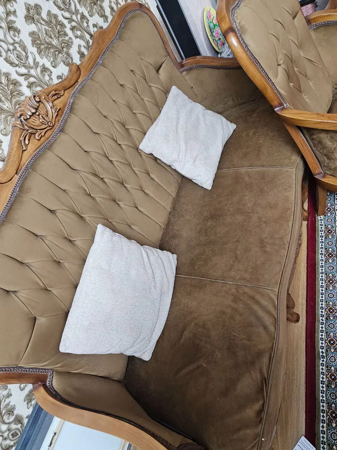 مبلمان راحتی ۵ نفره با ۱ عدد میزبان|مبلمان خانگی و میز عسلی|تهران, شمس‌آباد|دیوار