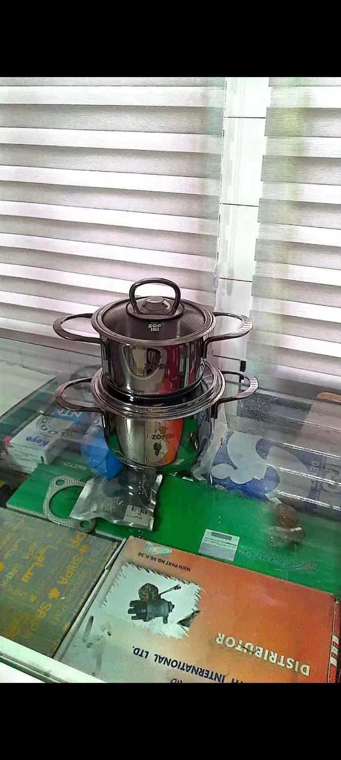 قابلمه ۲ تایی تمام استیل کودک ضخیم زوپینی ترکیه|ظروف پخت‌وپز|اردبیل, |دیوار