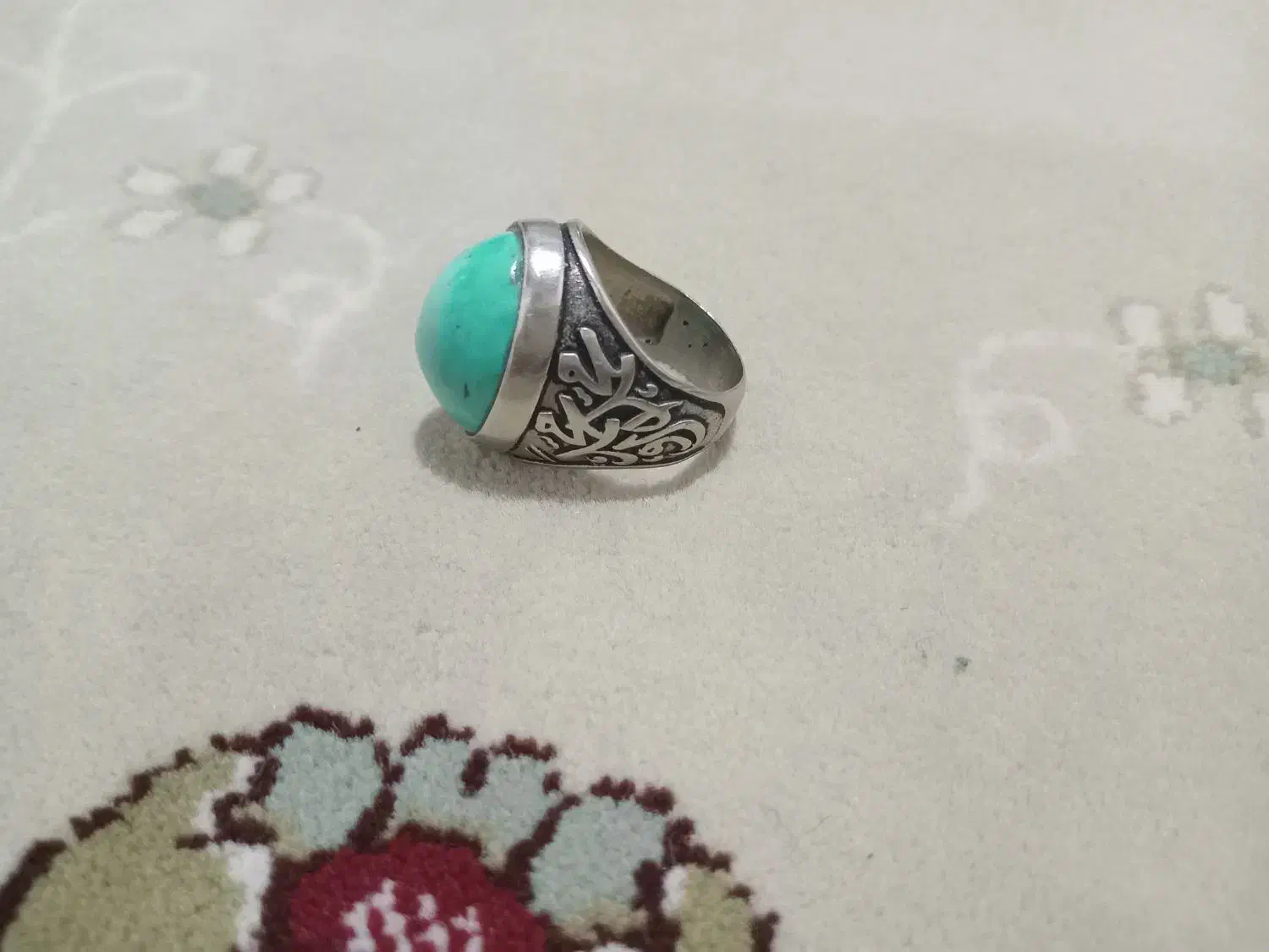 انگشتر فیروزه کهنه سایز ۶۴|جواهرات|تویسرکان, |دیوار