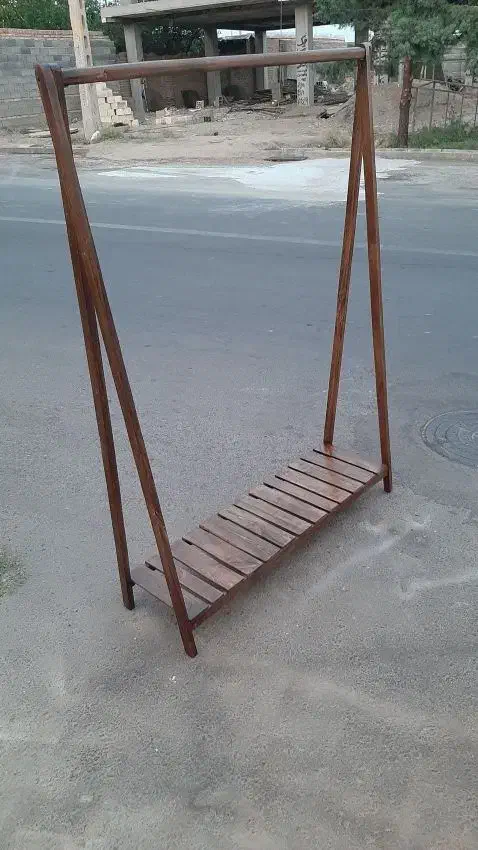 رگال لباس چوبی ساده|بندرخت و رختآویز|شبستر, |دیوار