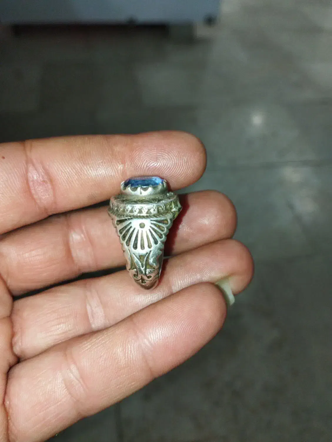 انگشتر توپاز کلاسیک آبی سوئیسی اصل|جواهرات|یزد, |دیوار