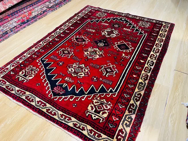 فرش پرده ای لری بافت تمام رنگ گیاهی|فرش|تهران, سلسبیل شمالی|دیوار