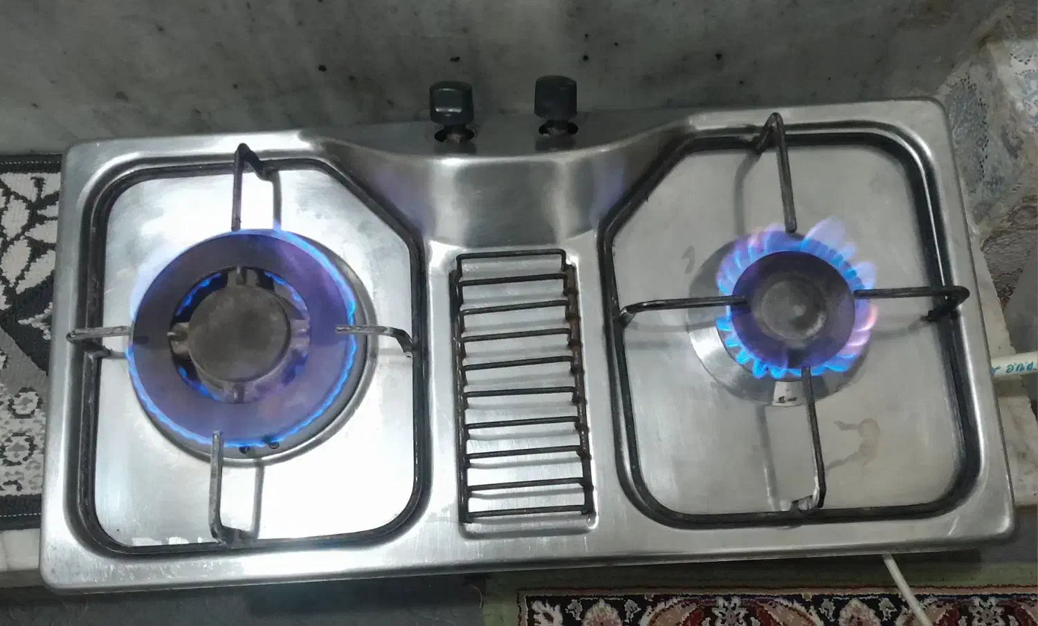 گازرومیزی استیل ۲شعله|اجاق گاز و لوازم برقی پخت‌وپز|محمدشهر, محمدشهر|دیوار