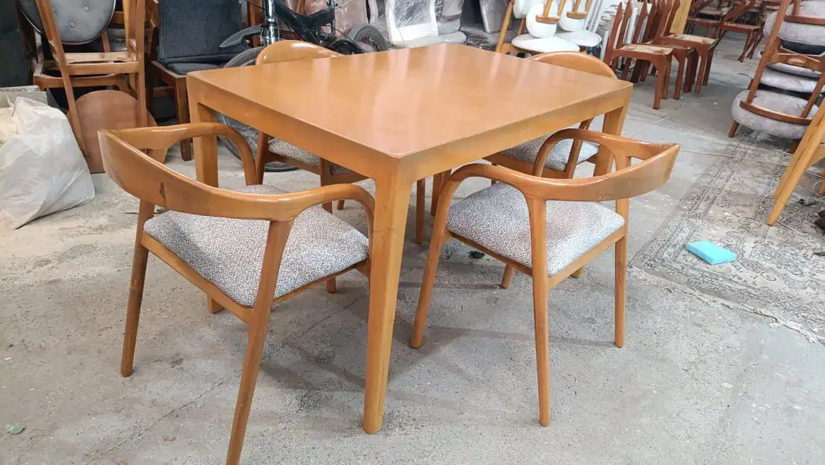 میز ناهار خوری ۴ نفره چوب راش|میز و صندلی غذاخوری|شهرکرد, |دیوار