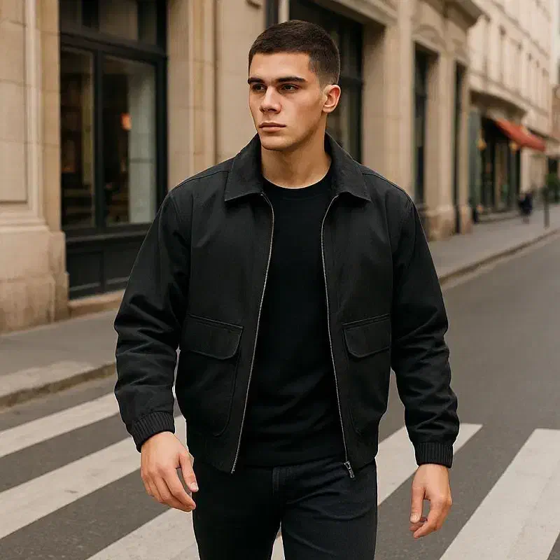 کاپشن میکرو مشکی مردانه مدل Panama|لباس|فهرج, |دیوار