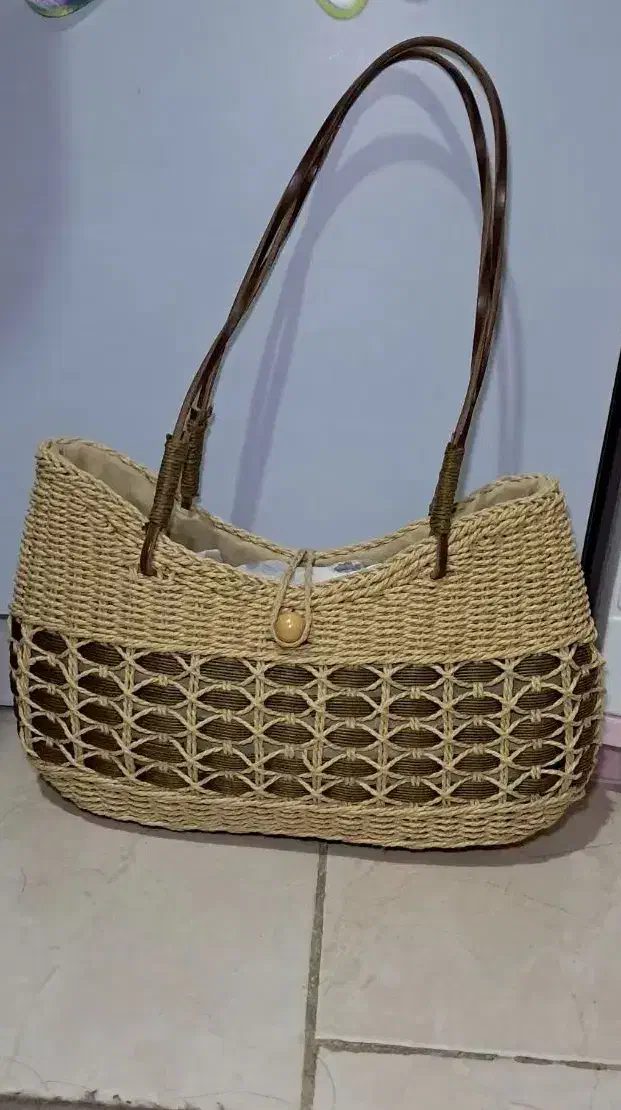 کیف حصیری کاردست ،داخل استردوزی|کیف، کفش، کمربند|پاکدشت, پاکدشت (مامازند)|دیوار