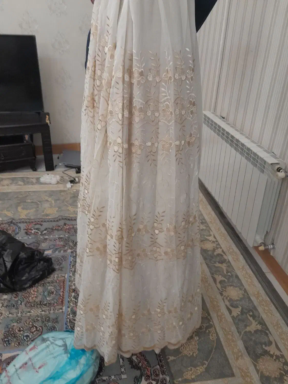 پرده حریره ۹ متر و نیم در ۳ متر  سالمه سالم|پرده، رانر، رومیزی|اسلام‌شهر, مظفریه|دیوار