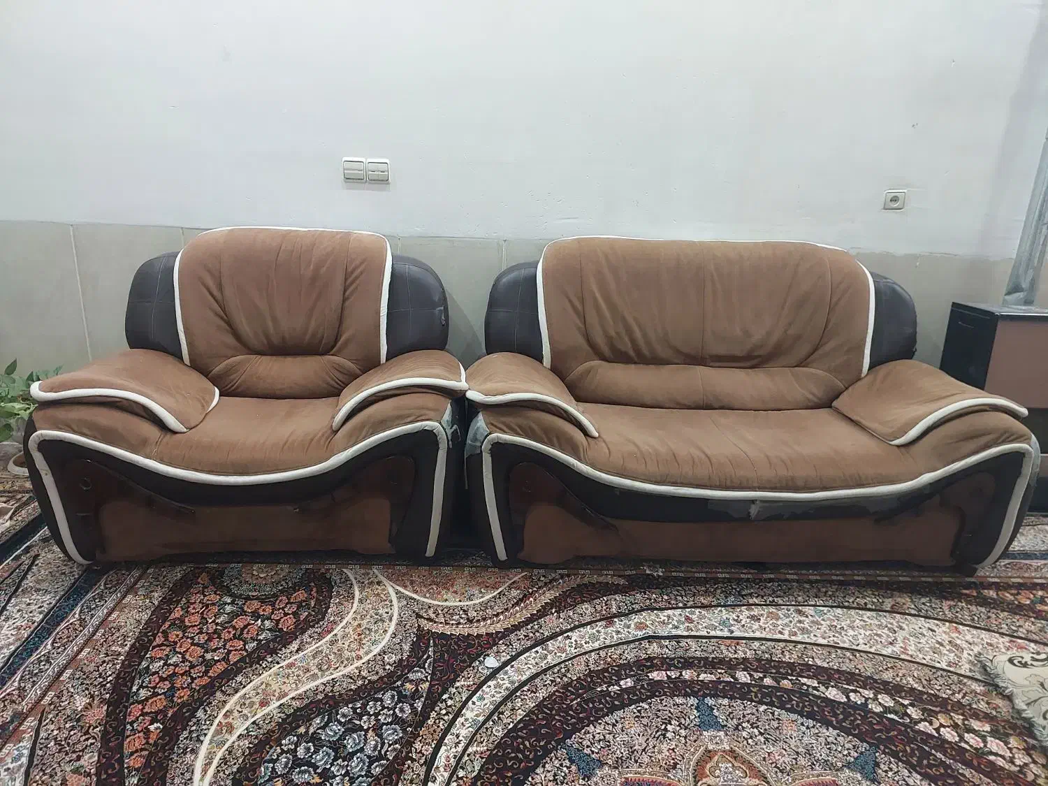 مبل دسته دو درحد نو|مبلمان خانگی و میز عسلی|میبد, |دیوار