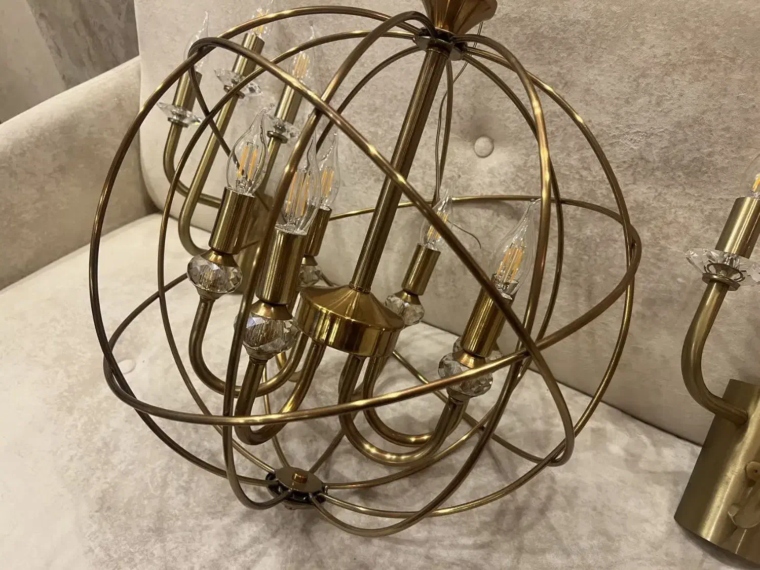 لوستر ۵ شاخه مدرن با ۲ عدد دیوارکوب ۳ شاخه در حد|لوستر و چراغ آویز|مشهد, فارغ التحصیلان|دیوار