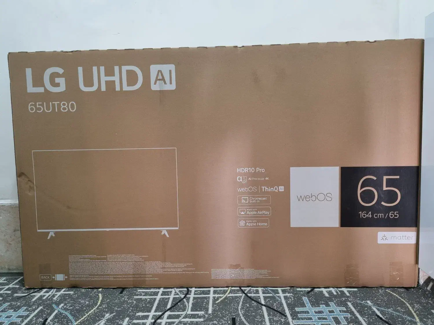 تلویزیون 65 اینچ ال جی|تلویزیون و پروژکتور|ایلام, |دیوار