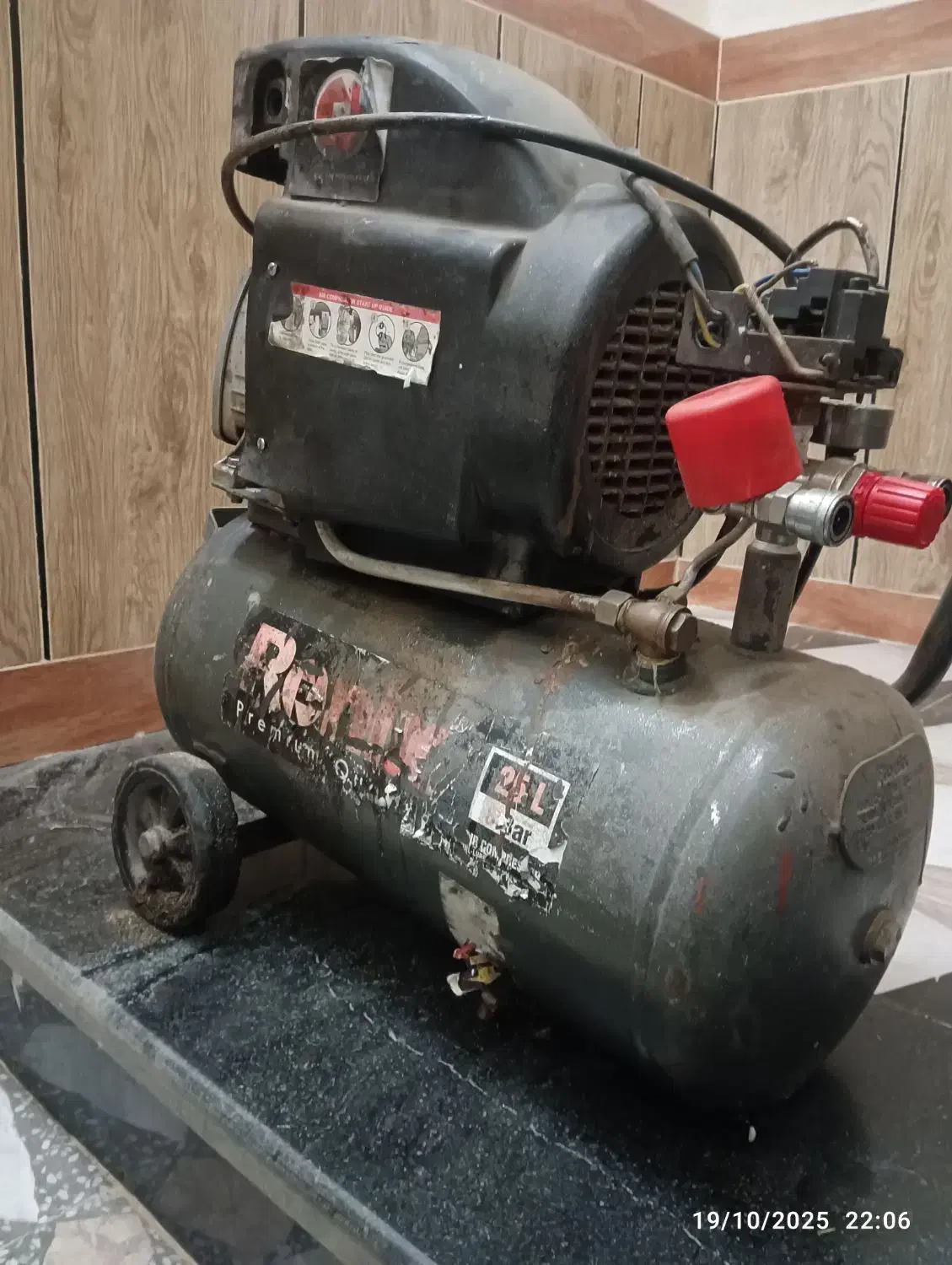 پمپ باد ۲۵لیتری رونیکس سیار|ابزارآلات|تالش, هشتپر|دیوار