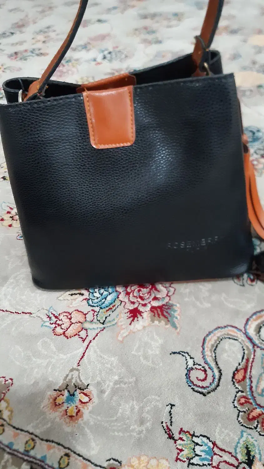 کفش چرم پاشنه چوبی سایز۳۹ وکیف ست خودش|کیف، کفش، کمربند|کرمانشاه, |دیوار