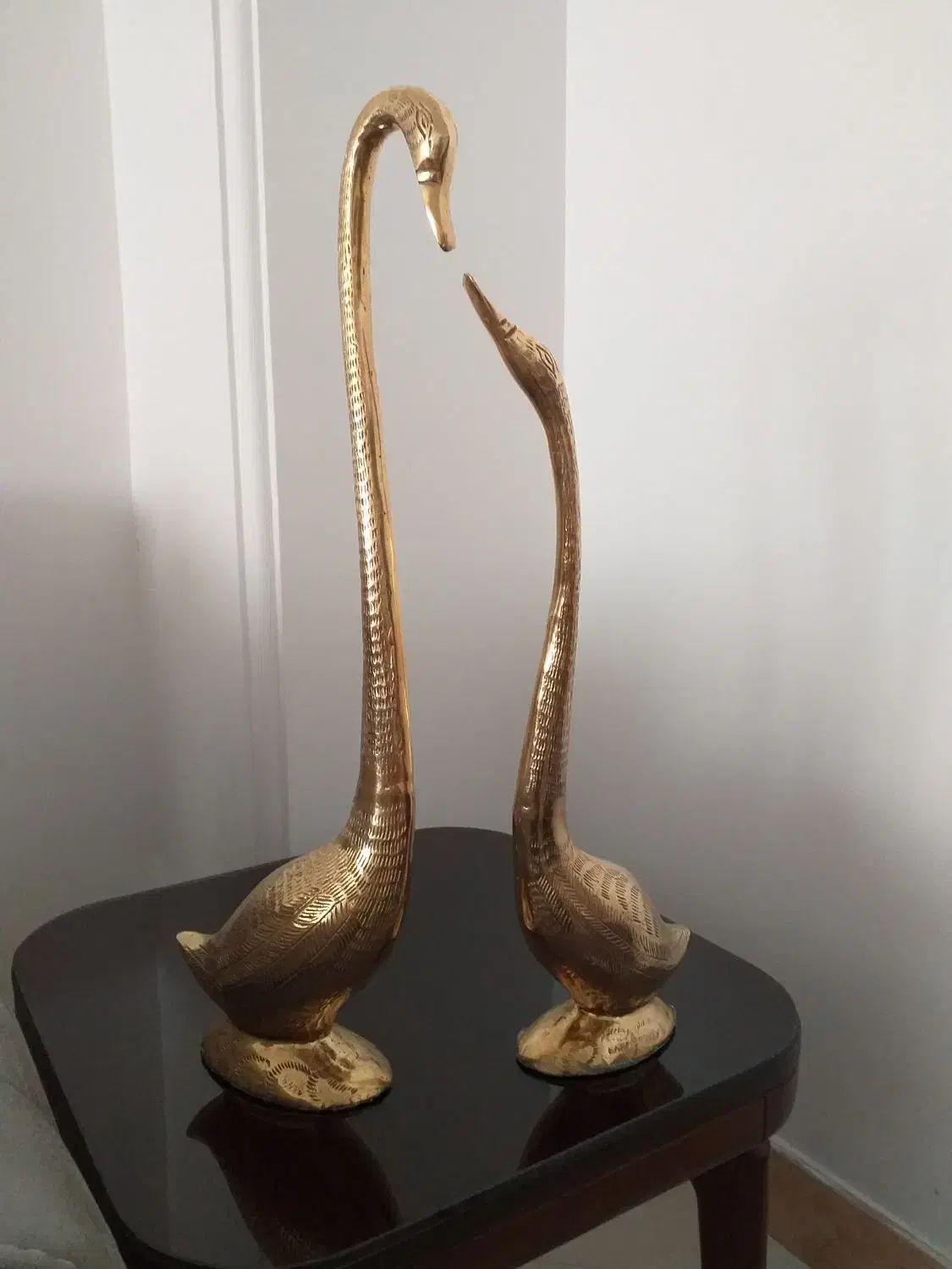 قوهای عاشق برنز اصل وسنگین|مجسمه، تندیس، ماکت|ساوه, |دیوار