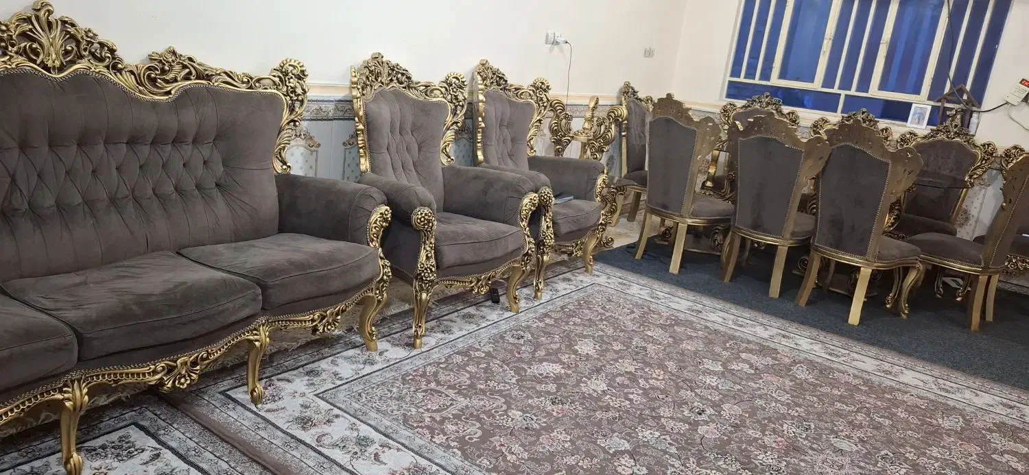 مبل و میز ناهار خوری سلطنتی تمیز|مبلمان خانگی و میز عسلی|اهواز, فاز ۱ پادادشهر|دیوار