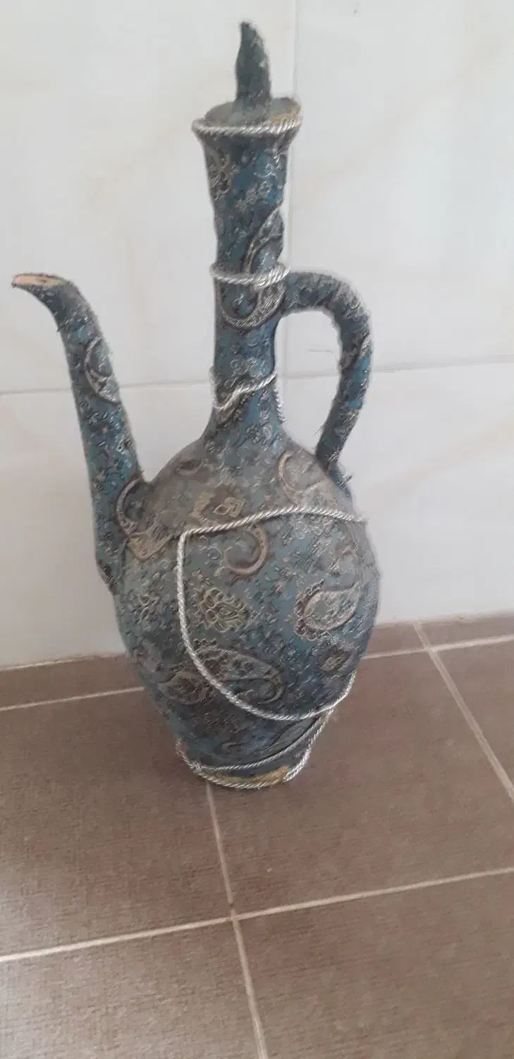 کوزه دکوری سالم  زیبا|ظروف سرو و پذیرایی|تاکستان, |دیوار