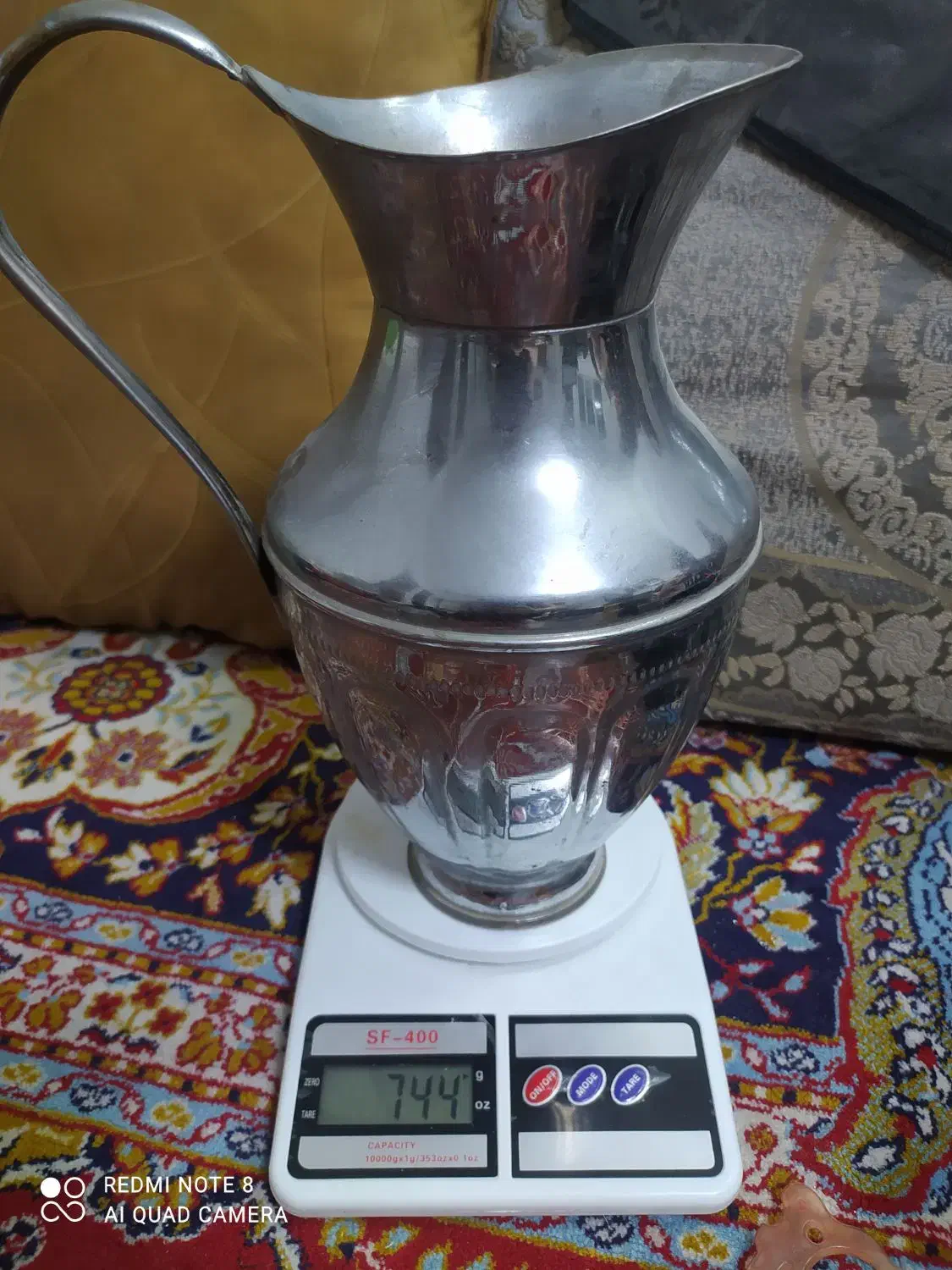 پارچ قدیمی محکم برنجی قلم زده ۸۵۰|ظروف سرو و پذیرایی|سبزوار, امیر کبیر|دیوار