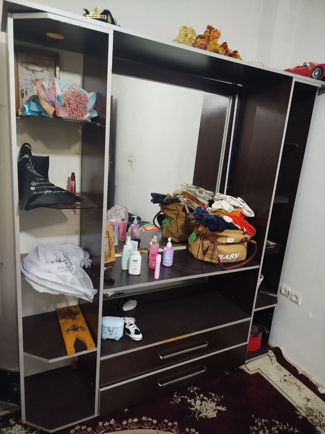 کمد آینه دار (قیمت استثنایی)|بوفه، ویترین، کنسول|گنبد کاووس, |دیوار