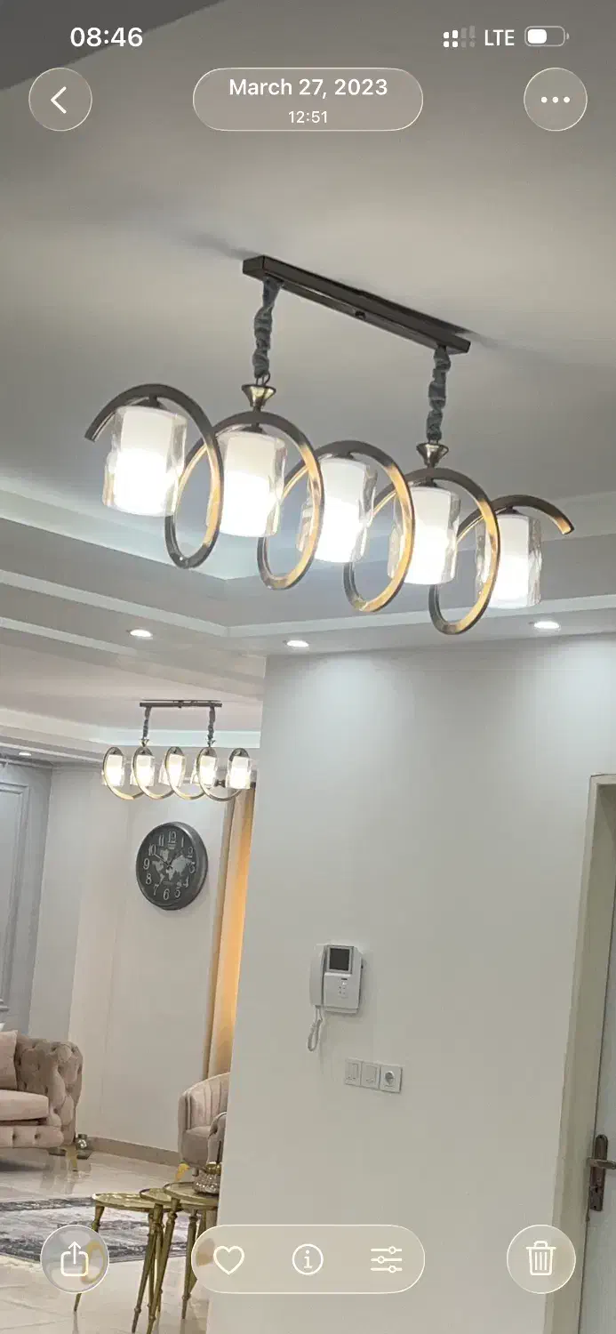 لوستر کاملا در حد نو استفاده نشده|لوستر و چراغ آویز|رشت, صفاری|دیوار