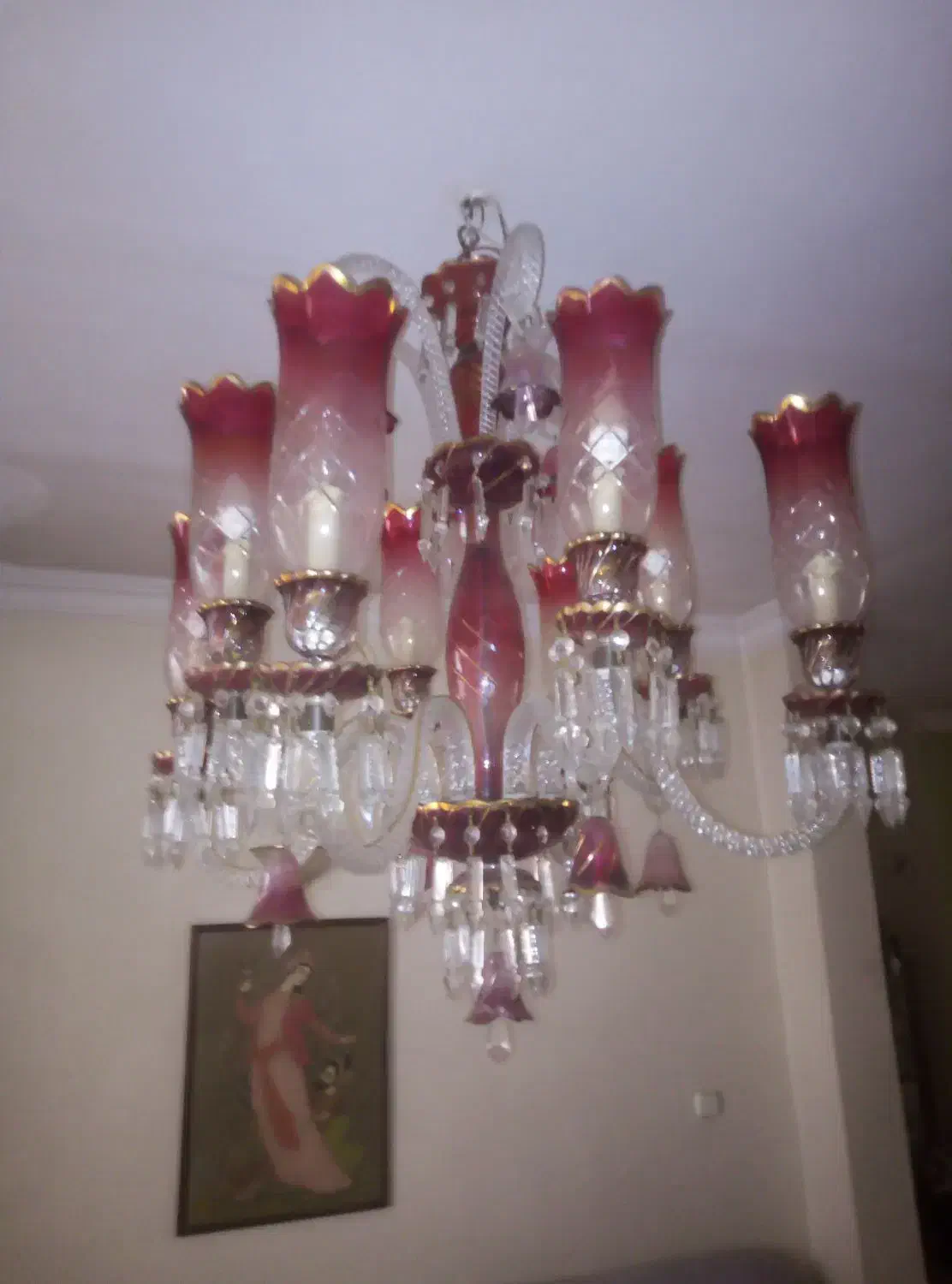 لوستر قدیمی 2دستگاه 12شاخه و8شاخه|لوستر و چراغ آویز|تهران, امین حضور|دیوار