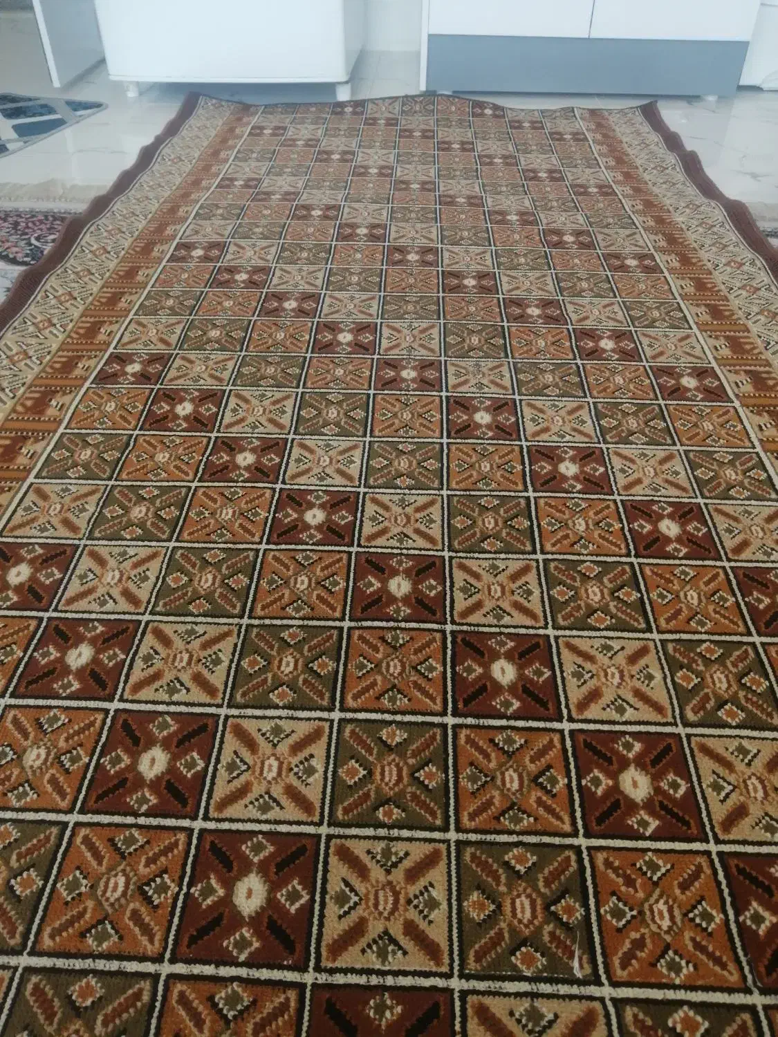 کناره فرش|گلیم، جاجیم، گبه|شیراز, مسلم|دیوار