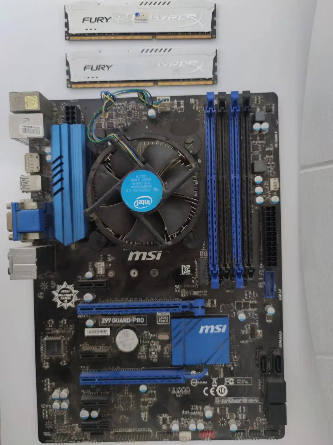 z97+G3240+2*8g 1866 ddr3 fury hyperx dual chanel|قطعات و لوازم جانبی رایانه|قم, نیروگاه|دیوار